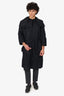 Lemaire Black Cotton Light Hooded Trench Coat Size S Mens