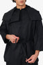 Lemaire Black Cotton Light Hooded Trench Coat Size S Mens