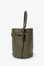 Celine Green Leather Nano Big Bucket Bag With Strap