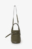 Celine Green Leather Nano Big Bucket Bag With Strap