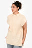 Akris Punto Cream Wool Mock Neck Tank Sweater Size 6