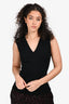 Akris Punto Black V-Neck Sleeveless Top Size 2