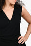 Akris Punto Black V-Neck Sleeveless Top Size 2