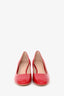 Stuart Weitzman Red Patent Block Heels Size 10