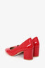 Stuart Weitzman Red Patent Block Heels Size 10