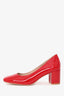 Stuart Weitzman Red Patent Block Heels Size 10