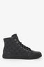 Gucci Black Canvas GG High Top Sneakers Size 35.5