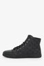 Gucci Black Canvas GG High Top Sneakers Size 35.5