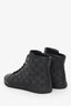 Gucci Black Canvas GG High Top Sneakers Size 35.5