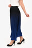 Maje Black/Dark Blue Ombre Pleated Midi Skirt Size 2
