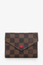 Louis Vuitton Damier Ebene Victorine Wallet with A.G Initials