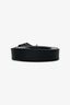 Gucci Black Leather Thin GG Belt Size 85/34