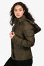 Prada 2015 Khaki Green Nylon Puffer Jacket Size 44