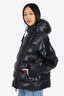 Moncler Black Puffer Jacket With Hood Size 0