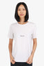 Saint Laurent White Graphic Print T-Shirt Estimated Size S