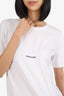 Saint Laurent White Graphic Print T-Shirt Estimated Size S