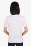 Saint Laurent White Graphic Print T-Shirt Estimated Size S
