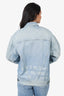 Givenchy Blue Distressed Denim Jean Jacket Size 34