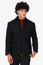 Neil Barrett X Herno Black Wool Button Down Jacket Size 52 Mens