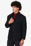 Neil Barrett X Herno Black Wool Button Down Jacket Size 52 Mens