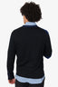Jil Sander Black/Blue Wool Striped Cardigan Size 54 Mens