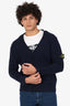 Stone Island Blue Wool Knit Cardigan Size XL Mens
