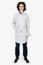 Costume National Grey Nylon Belted Trench Coat Size 52 Mens