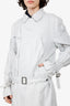 Costume National Grey Nylon Belted Trench Coat Size 52 Mens