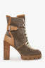 Christian Louboutin Brown Suede Macademia Boots Size 37.5