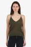 6397 Army Green Spaghetti Strap Tank Top Size S