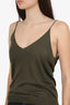 6397 Army Green Spaghetti Strap Tank Top Size S