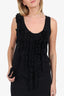 Dries Van Noten Black Ruffled Havillo Sleeveless Dress Size M