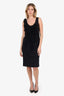 Dries Van Noten Black Ruffled Havillo Sleeveless Dress Size M