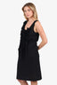 Dries Van Noten Black Ruffled Havillo Sleeveless Dress Size M