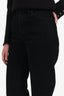 Balenciaga Black Denim Ankle Cut Wide Leg Jeans Size 25