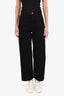 Balenciaga Black Denim Ankle Cut Wide Leg Jeans Size 24