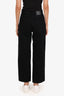 Balenciaga Black Denim Ankle Cut Wide Leg Jeans Size 24