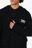 Burberry Black Love Motif Merino Wool Oversized Cardigan Size M Mens