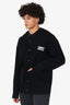 Burberry Black Love Motif Merino Wool Oversized Cardigan Size M Mens