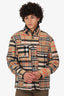 Burberry Beige Wool Patchwork Check Shirt Jacket Size M Mens