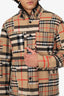 Burberry Beige Wool Patchwork Check Shirt Jacket Size M Mens