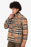 Burberry Beige Wool Patchwork Check Shirt Jacket Size M Mens