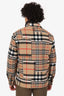 Burberry Beige Wool Patchwork Check Shirt Jacket Size M Mens