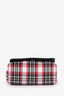 Burberry Red Hackberry Tartan Nylon Crossbody Bag