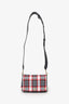 Burberry Red Hackberry Tartan Nylon Crossbody Bag
