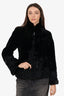 Kahnert Furs Black Sheared Beaver Cinched Jacket Estimated Size S