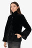 Kahnert Furs Black Sheared Beaver Cinched Jacket Estimated Size S