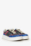 Gucci White/Blue Glittery Low Top Sneakers Size 39.5