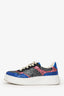 Gucci White/Blue Glittery Low Top Sneakers Size 39.5