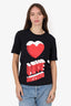 Moschino Boutique Black/Red Heart 'Love Moschino' T-Shirt Estimated Size S